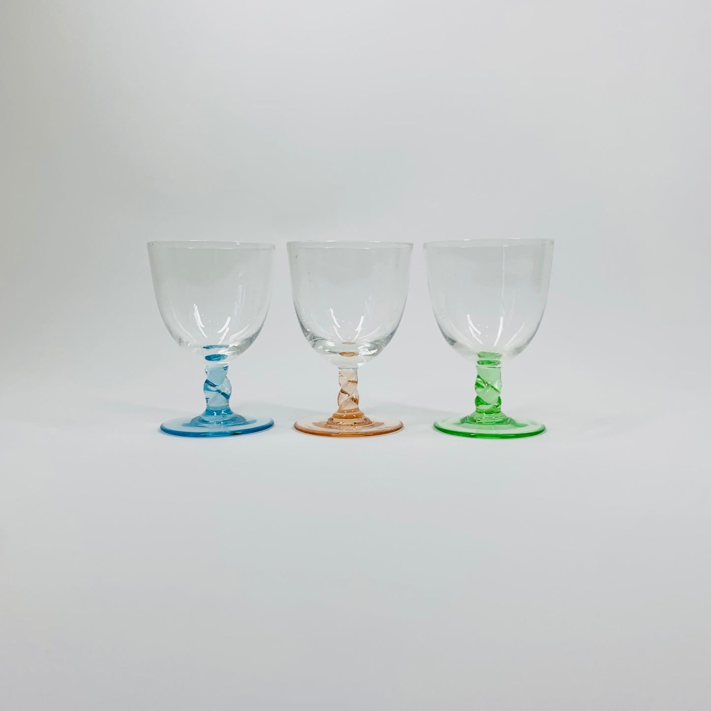 MCM HARLEQUIN FOOTED SHOT GLASSES