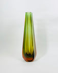 FACETED GREEN VASE