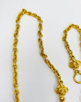 1995 CHANEL CC LOGO MUGHAL STYLE LAPIS AZULI MEDALLION PENDANT NECKLACE