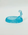 ART DECO BLUE URANIUM GLASS BATHING NUDE PIN DISH/ASHTRAY