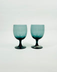 1960s SWEDISH CHRISTINA BLUE TEAL CASED GLASSES