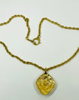 1980s CHANEL CC LOGO ARABESQUE FILIGREE MEDALLION PENDANT NECKLACE/BELT