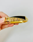 80s TRIFARI BLACK ENAMEL MESH BANGLE