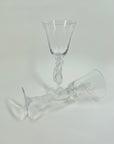 ANTIQUE ART DECO BAYEL BACCHANTE NUDE STEM LIQUEUR GLASSES