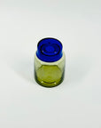 1960s NORWEGIAN BLATOPP BLUE GREY GLASS JAR BY WILLY JOHANSSON