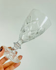 ANTIQUE ENGLISH STUART CRYSTAL FOOTED WINE GLASSES