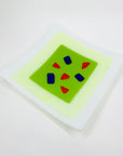 MEMPHIS WHITE GLASS PLATE