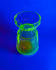 MIDCENTURY FINNISH URANIUM GLASS POSY VASE BY TAMARA ALADIN FOR RIIHIMAEN LASI