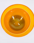 1960s ORANGE OPALESCENT GLASS BOWL BY ERIK HOGLUND FOR BODA