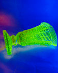 URANIUM GLASS FOOTED VASE
