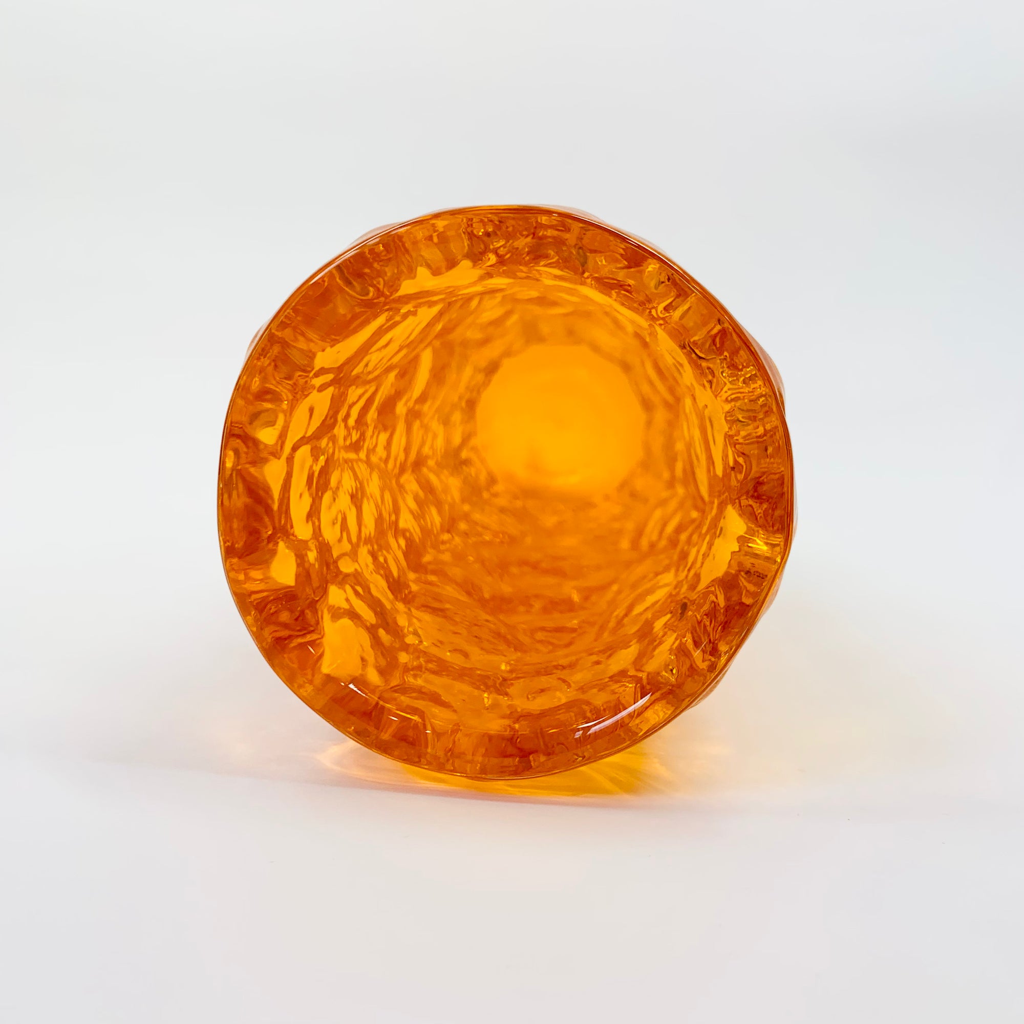 WHITEFRIARS ORANGE BARK GLASS VASE