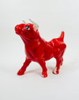 1950s JAPANESE HAND PAINTED CERAMIC RED BULL