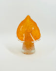 1970s ITALIAN ORANGE SPATTER GLASS JACK IN THE PULPIT POSY VASE