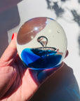 COBALT BLUE SPACE AGE PAPERWEIGHT