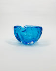 TURQUOISE MURANO PINCHED BOWL
