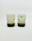 1970s PINCHED GREY TUMBLER GLASSES