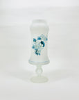 FOOTED CASED MILK GLASS VASE