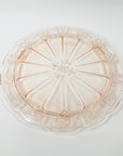 ANTIQUE DEPRESSION PINK PRESSED GLASS PLATE/BOWL/DINNER SERVICE