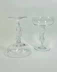 ANTIQUE ART DECO BAYEL BACCHANTE NUDE STEM COUPE GLASSES