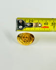 1990s CHANEL OVAL GOLD LOGO CLIP ON EARRINGS