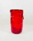 WHITEFRIARS RUBY RED GLASS BULBOUS VASE