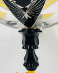 KARL PALDA GOLD BLACK FISH STEM BOWL