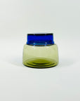 1960s NORWEGIAN BLATOPP BLUE GREY GLASS JAR BY WILLY JOHANSSON