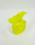 URANIUM GLASS PERFUME BOTTLE WITH NUDE STOPPER
