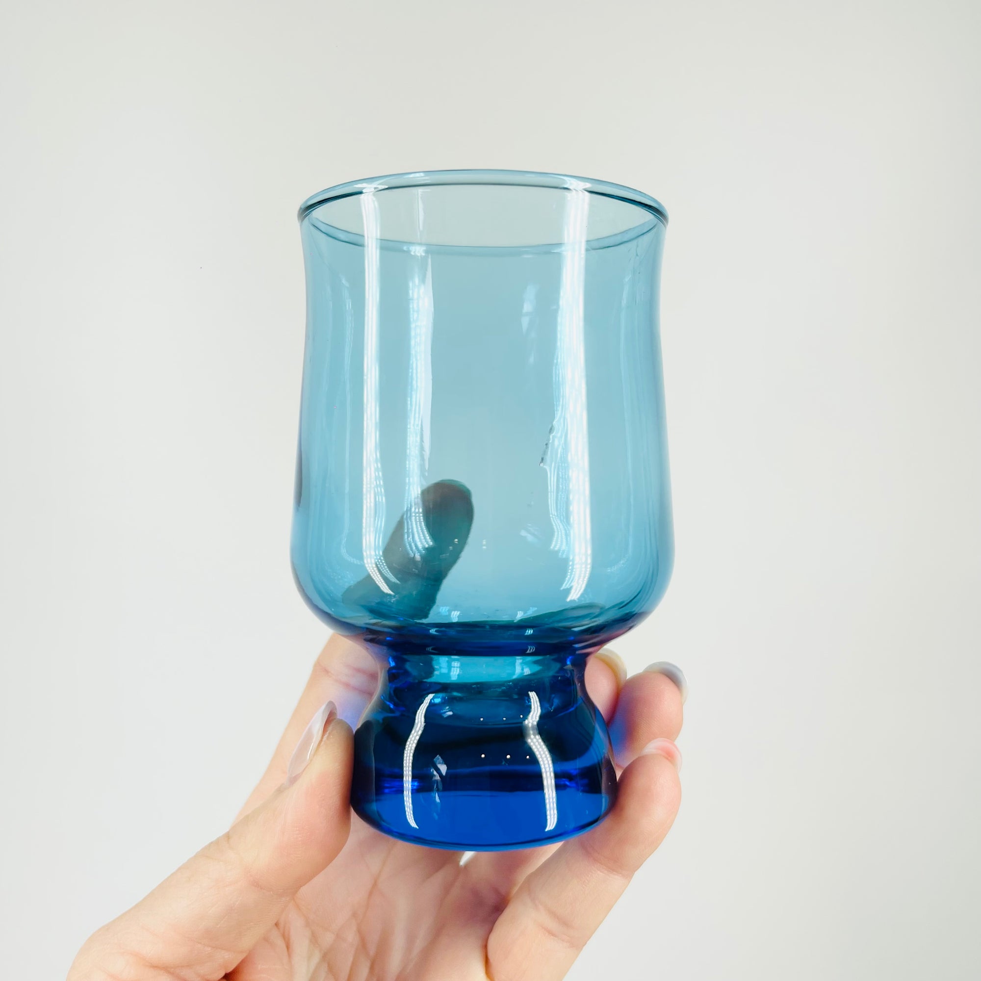 1950s POLISH TURQUOISE BLUE GLASS PAPERWEIGHT GLASSES