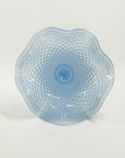 ANTIQUE 1895 IVIMA PORTUGAL RUFFLE RIM GLASS COMPORT