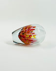 1950s ITALIAN MURANO SPATTER SOMMERSO GLASS MINI SQUAT VASE