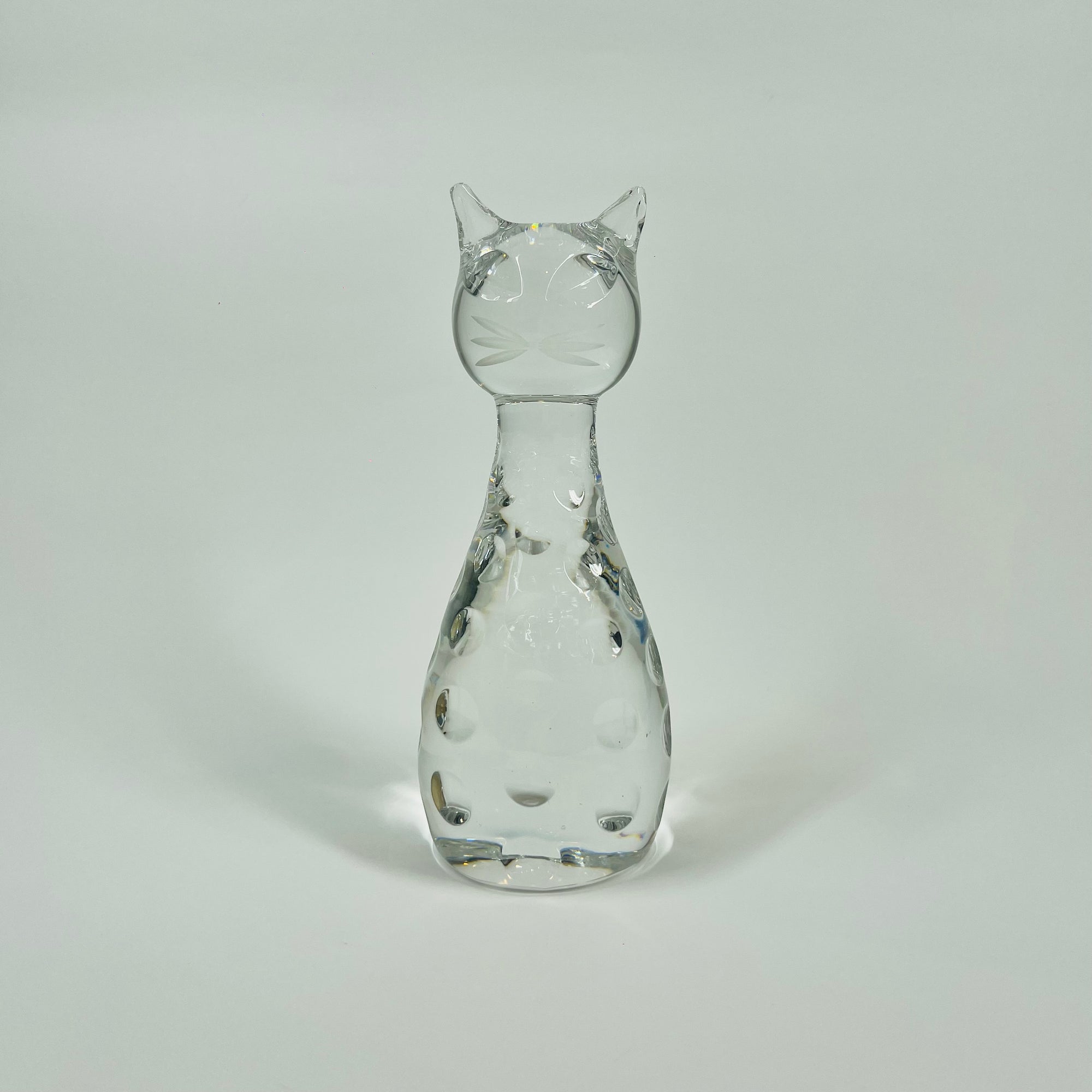 VINTAGE CUT CRYSTAL CAT