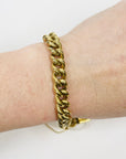 1950s CURB LINKS GOLD LINED BRACELET