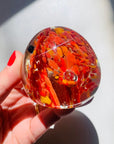 MCM MULTI SPATTER ART GLASS PAPERWEIGHT