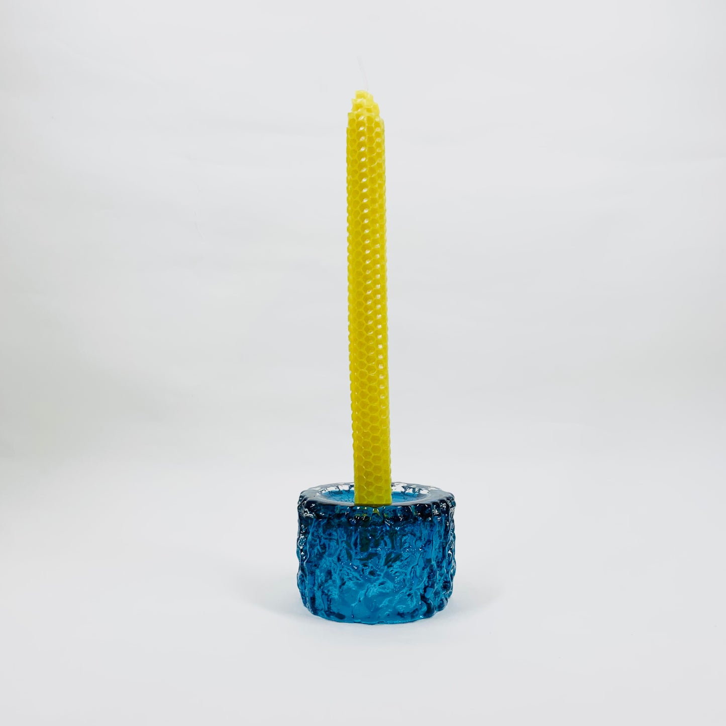 GEOFFREY BAXTER BLUE CANDLE HOLDER