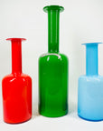 MIDCENTURY HOLMEGAARD ORANGE CASED GLASS GULVVASE
