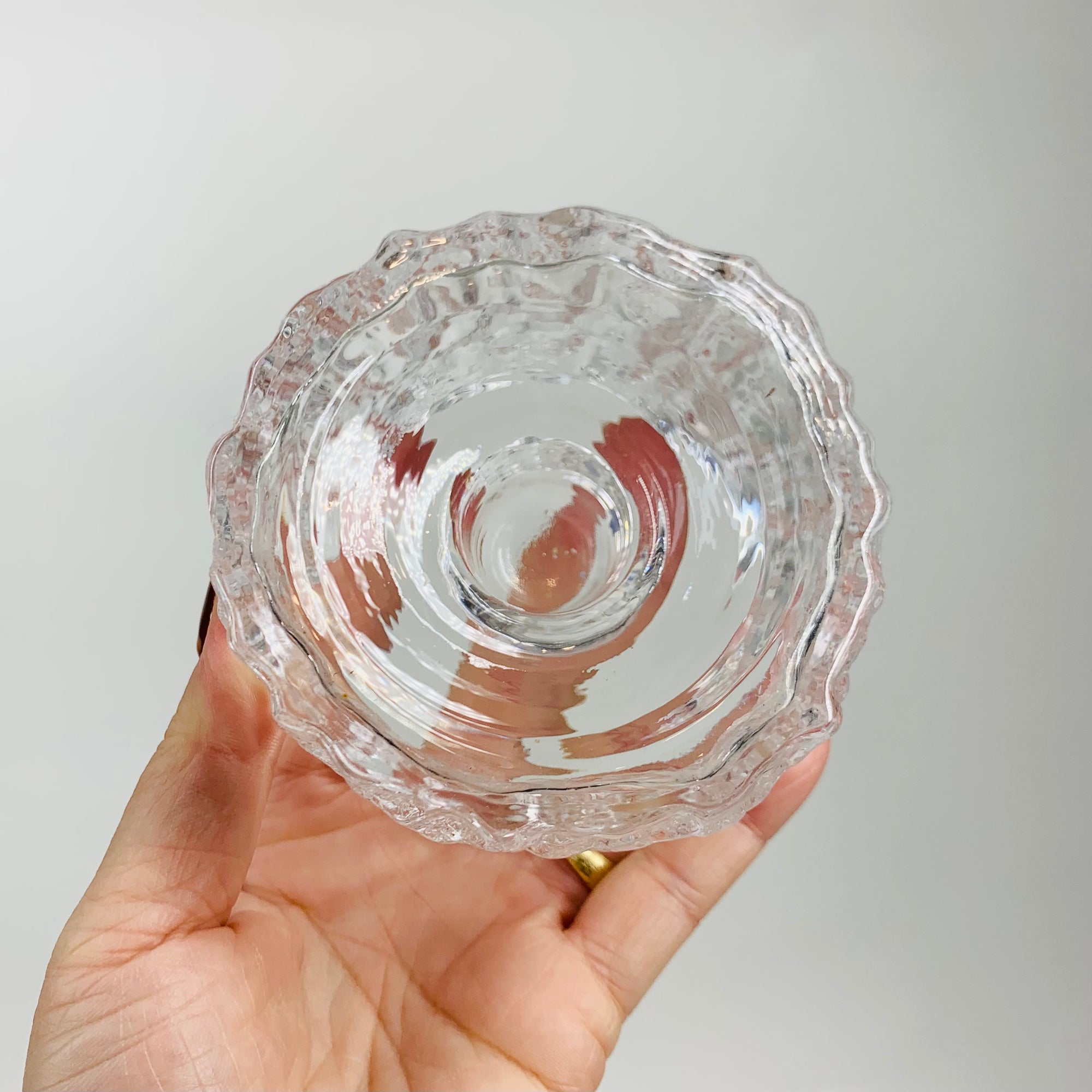 GEOFFREY BAXTER BARK GLASS CANDLE HOLDER