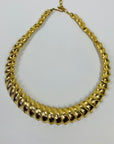 80s TEXTURED MATTE BRUTALIST BARCS NECKLACE SUITE