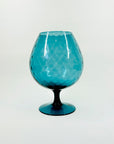 1950s TURQUOISE VASE/BRANDY BALLOON