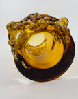 1970s FINNISH PETAJA AMBER GLASS VASE