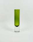 1970s IITTALA GREEN SOMMERSO GLASS VASE BY TAPIO WIRKKALA
