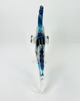 LARGE 1980s MURANO BLUE ART GLASS FISH PAPERWEIGHT/SCULPTURE
