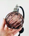 1980s PURPLE SILVER AVENTURRINE PERFUME BOTTLE/ATOMISER