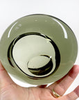 1960s HOLMEGAARD SIGNED GREY GLASS STONE BOWL BY PER LUTKEN