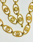 1990s CHANEL MATELASSE GOLD PLATED LOGO BELT