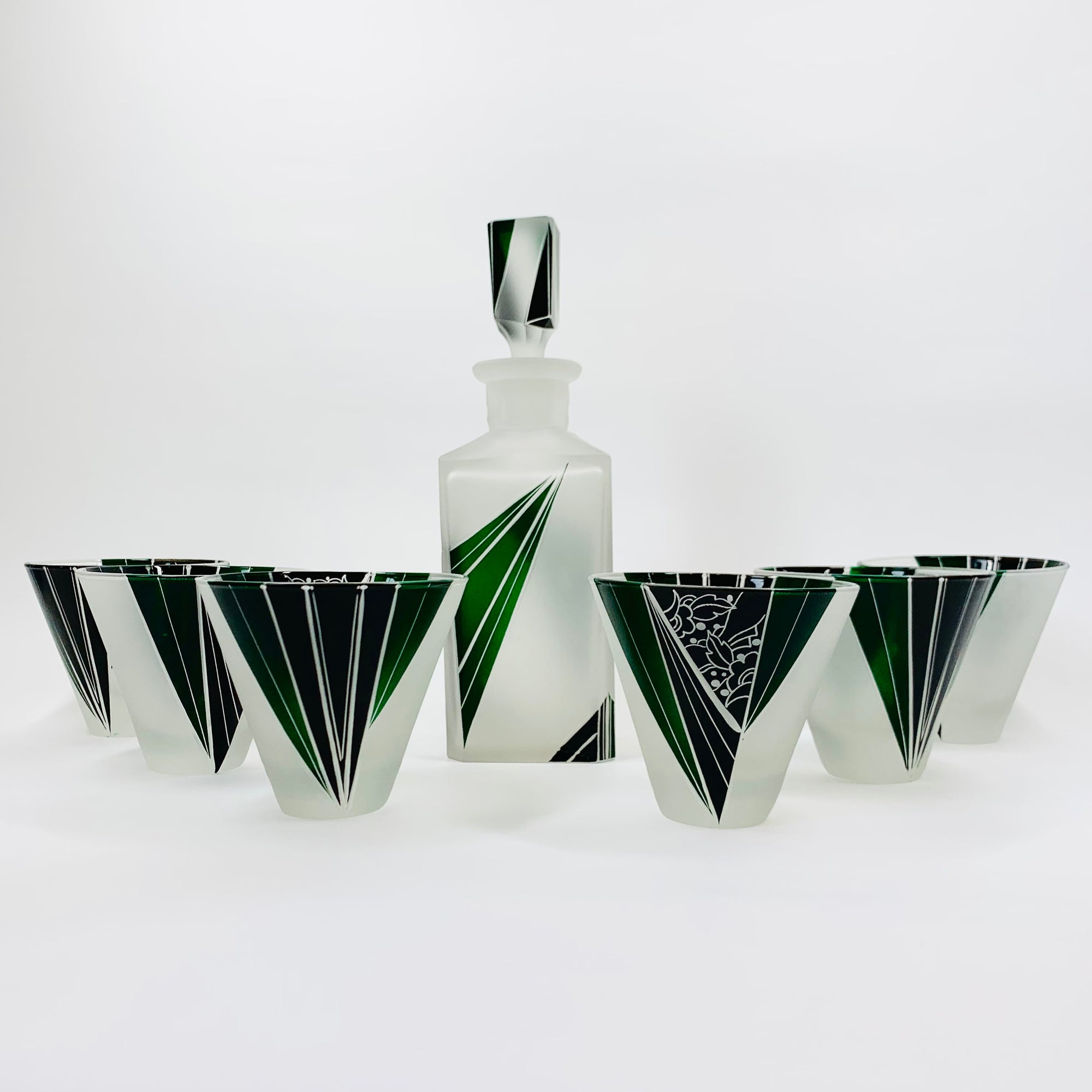 KARL PALDA GREEN BLACK DECANTER SET