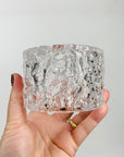 GEOFFREY BAXTER BARK GLASS CANDLE HOLDER