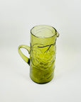 1970s ITALIAN GREEN PRESSED GLASS JUG