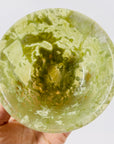 ANTIQUE GREEN JADE STONE CEREMONIAL BOWL