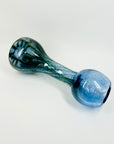 1980s KOSTA BODA MOUTH BLOWN BLUE ART GLASS VASE BY GORAN WARFF